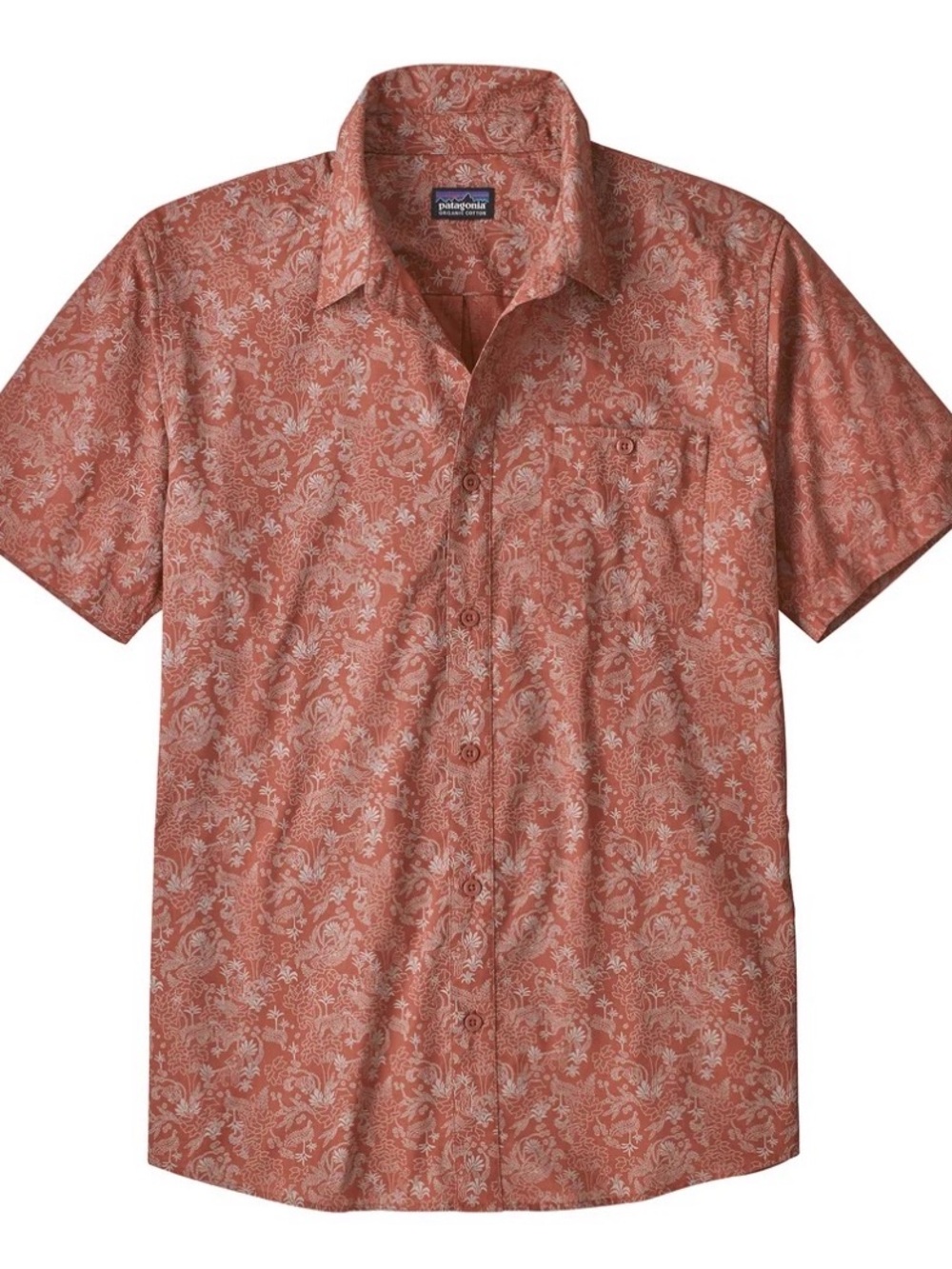 Patagonia Men's Go To Short Sleeve Floral Print Shirt - Rust